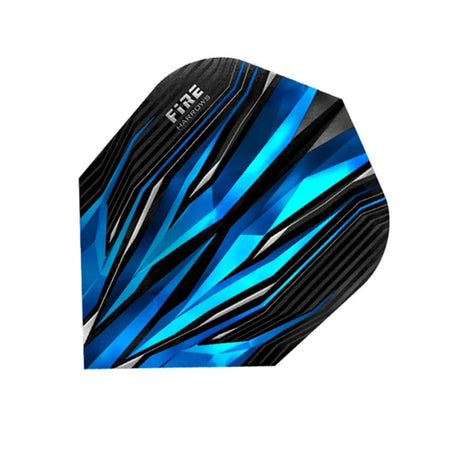 Harrows Fire Aqua Standard Dart Flights main image on a white background.