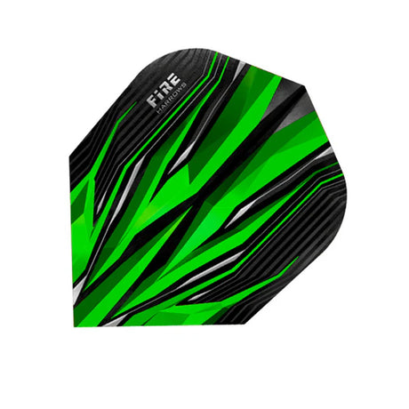 Harrows Fire Green Standard Dart Flights main image on a white background.