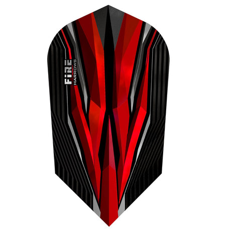 Harrows Fire Red Slim Dart Flights main image on a white background.