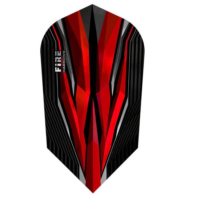 Harrows Fire Red Slim Dart Flights main image on a white background.