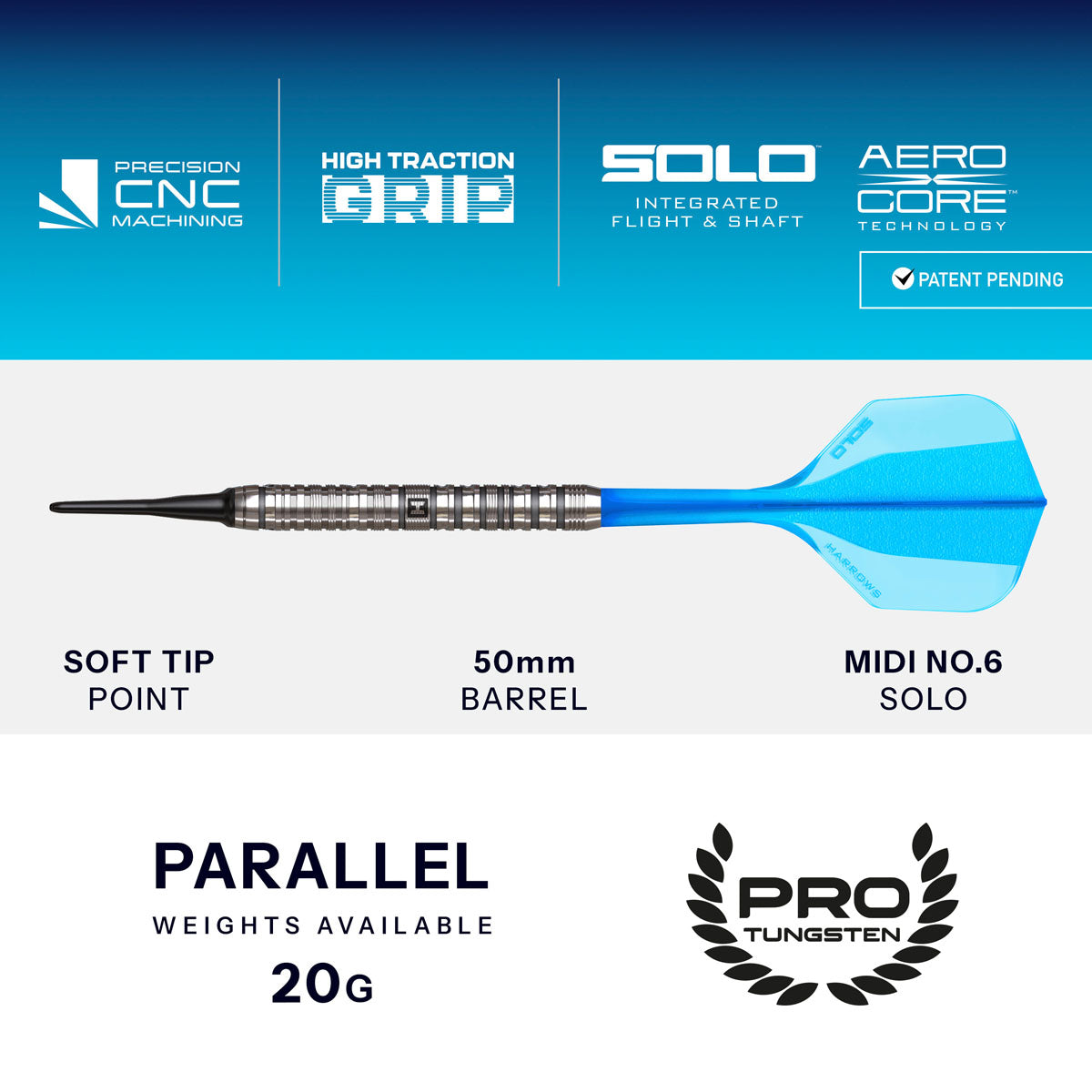 Harrows Flux Pro Tungsten Soft Tip Darts