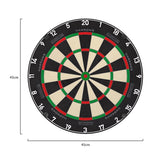 Harrows Fortis Dartboard image highlighting the dartboard's length and width