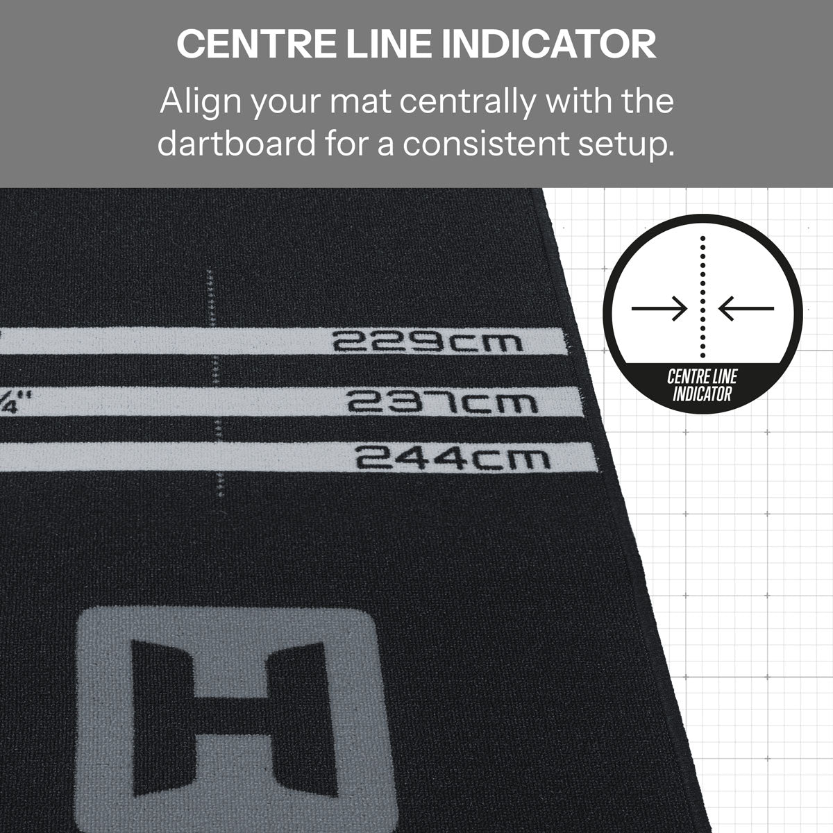 Harrows Fortis Grey Dart Mat