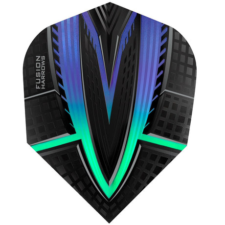 Harrows Fusion Standard Shape Jade Dart Flights main image on a white background.