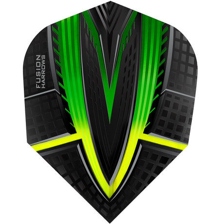 Harrows Fusion Standard Shape Yellow Dart Flights main image on a white background.