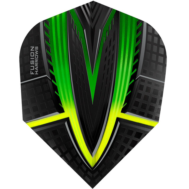 Harrows Fusion Standard Shape Yellow Dart Flights main image on a white background.