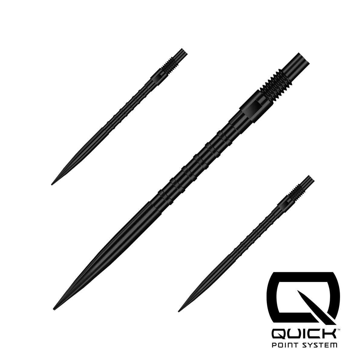 Harrows HM Grip Quick Points Black main product image showing the Quick Points