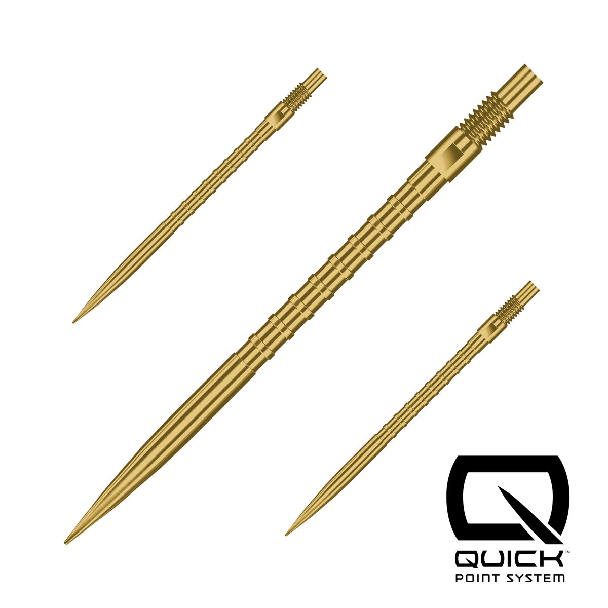 Harrows HM Grip Quick Points Gold main product image showing the Quick Points