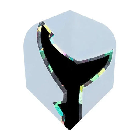 Harrows Hologram Black Shark Fin Dart Flights main image on a white background.