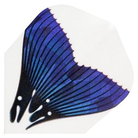 Harrows Hologram Blue Fin Dart Flights main image on a white background.