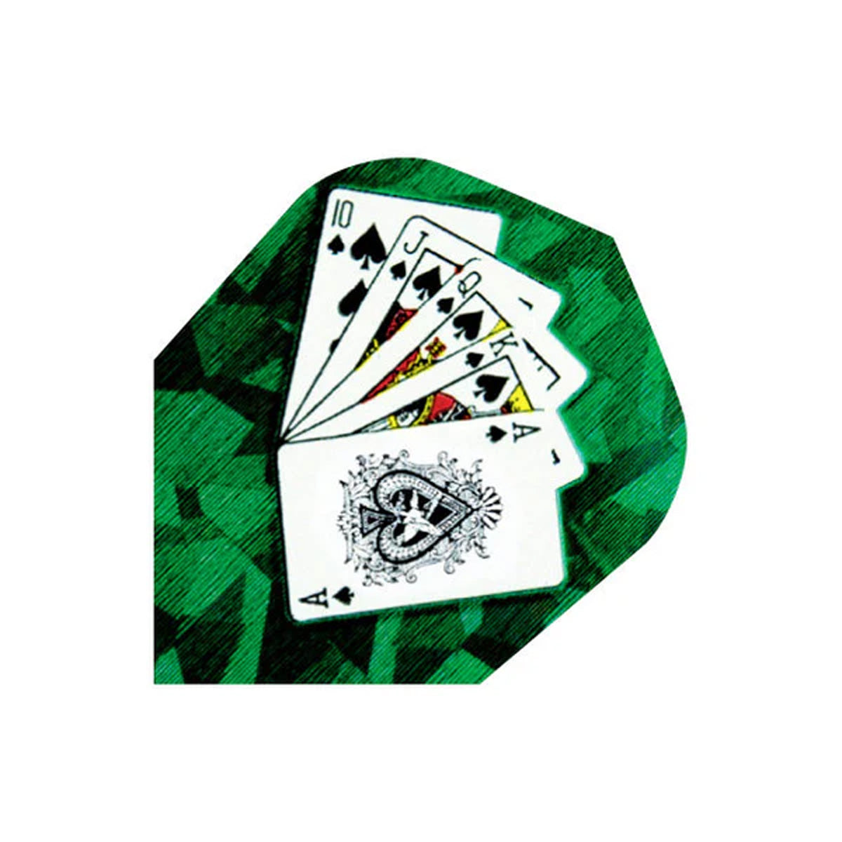 Harrows Hologram Cards Green Dart Flights main image on a white background.