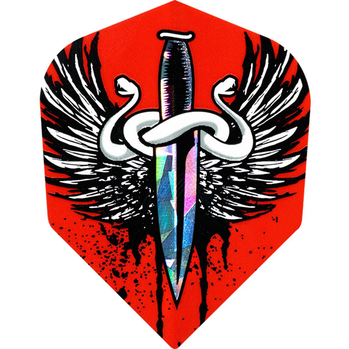 Harrows Hologram Dagger and Wings Dart Flights main image on a white background.