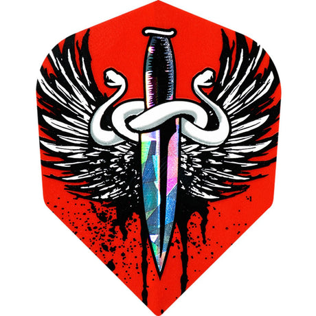 Harrows Hologram Dagger and Wings Dart Flights main image on a white background.