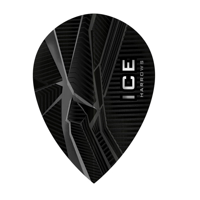 ICE Recut Black Pear Dart Flights by Harrows main image on a white background.