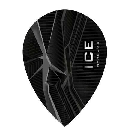 Harrows ICE Recut Black Pear Dart Flights main product image showing the flight design and product contents