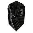 Harrows ICE Recut Black Slim Dart Flights main product image showing the flight design and product contents