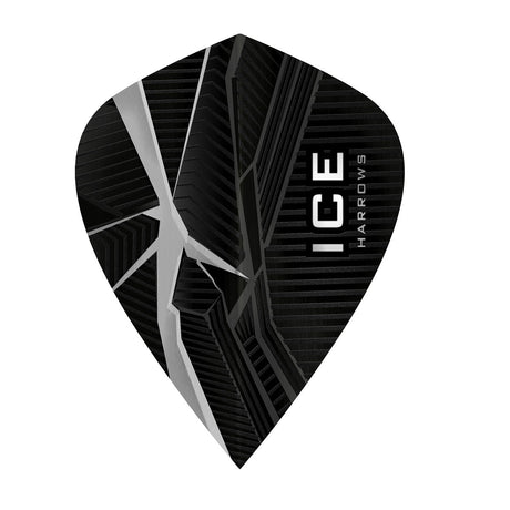 Harrows ICE Recut Clear Kite Dart Flights main product image showing the flight design and product contents