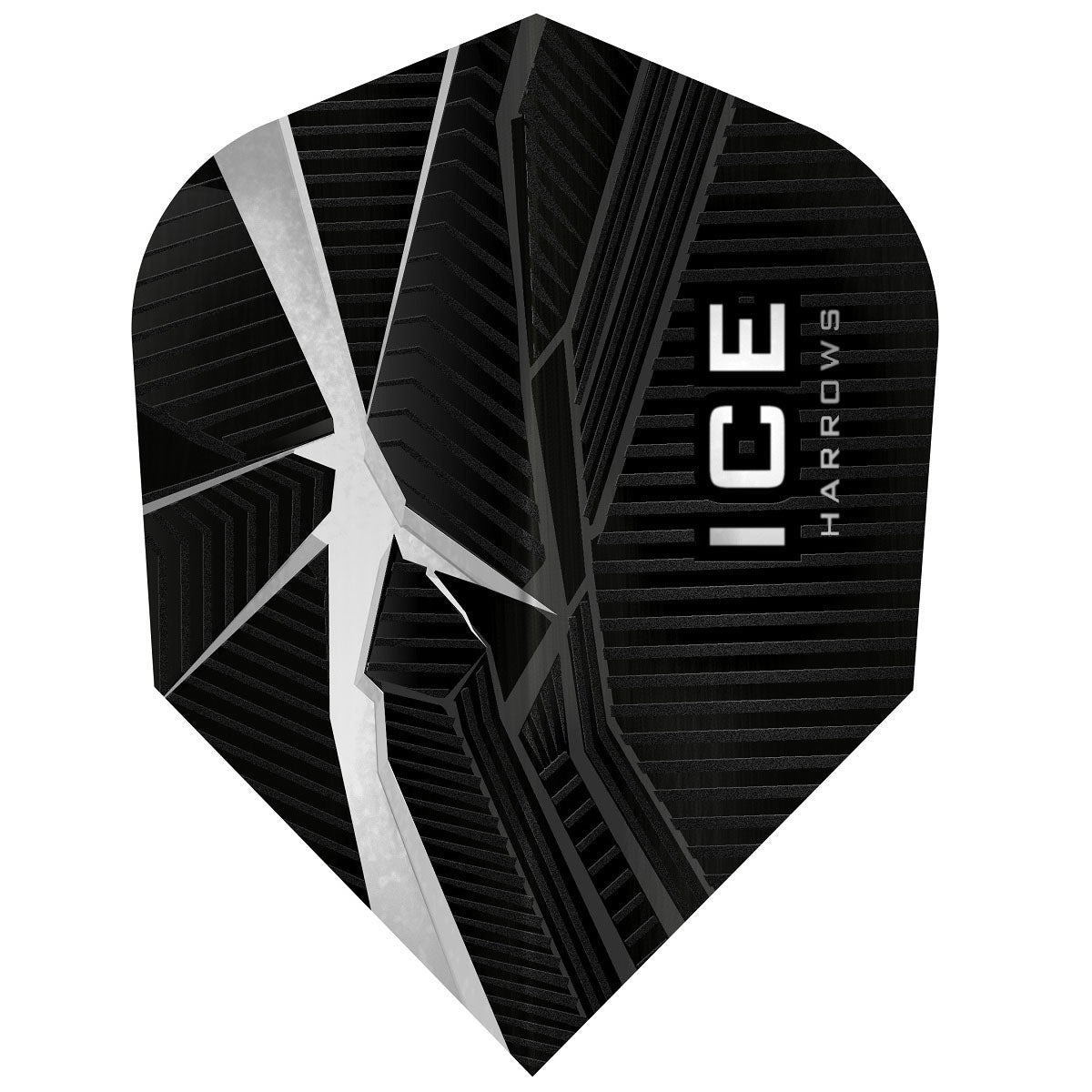 ICE Recut Clear Standard Dart Flights by Harrows main product image on a white background.