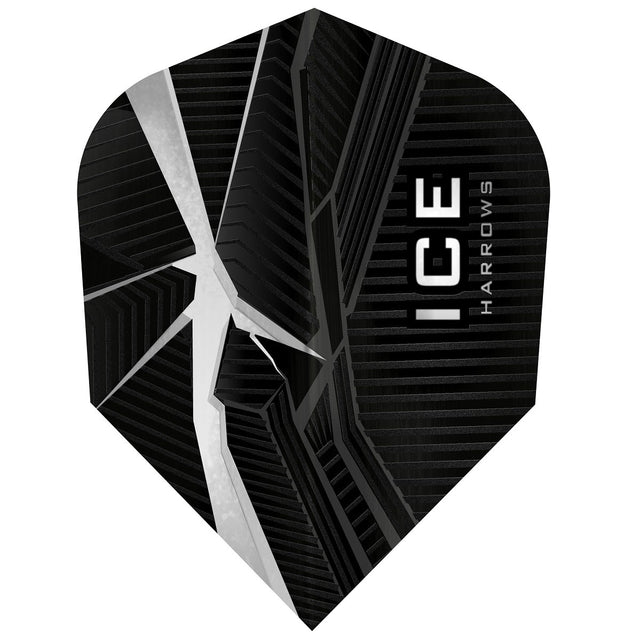 ICE Recut Clear Standard Dart Flights by Harrows main product image on a white background.