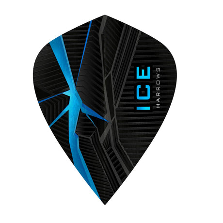 Harrows ICE Recut Kite Dart Flights 25 Sets main product image showing the flight design and product contents