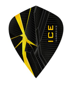 Harrows ICE Recut Kite Dart Flights 25 Sets main product image showing the flight design and product contents