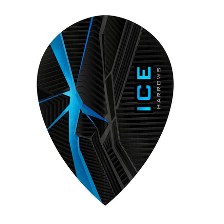 Harrows ICE Recut Pear Dart Flights 25 Sets main product image showing the flight design and product contents