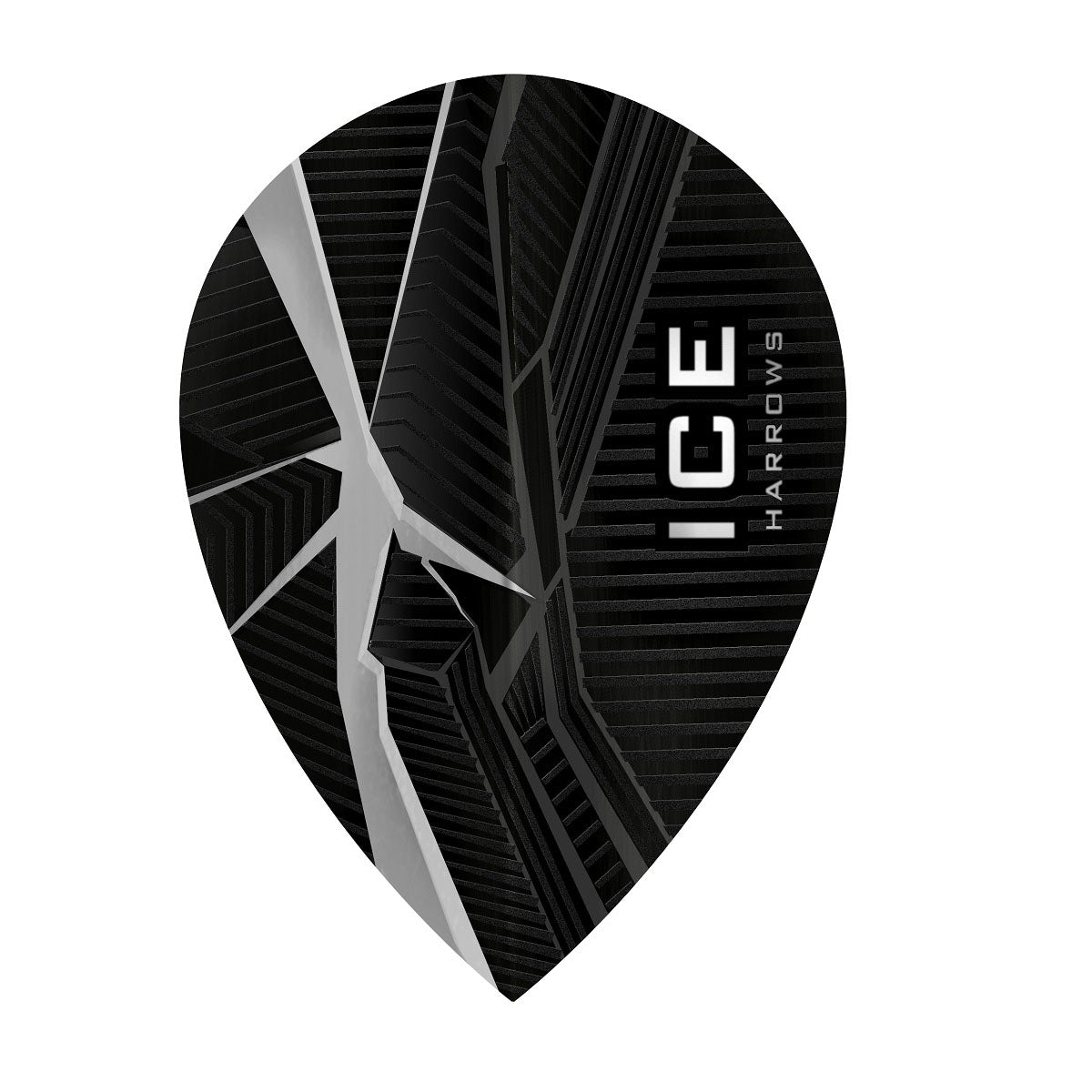 Harrows ICE Recut Pear Dart Flights 25 Sets main product image showing the flight design and product contents