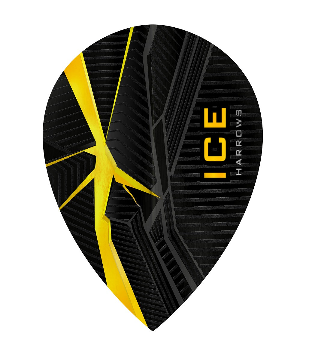 Harrows ICE Recut Pear Dart Flights 25 Sets main product image showing the flight design and product contents