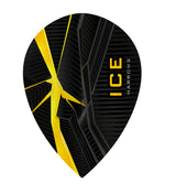 Harrows ICE Recut Pear Dart Flights 25 Sets main product image showing the flight design and product contents