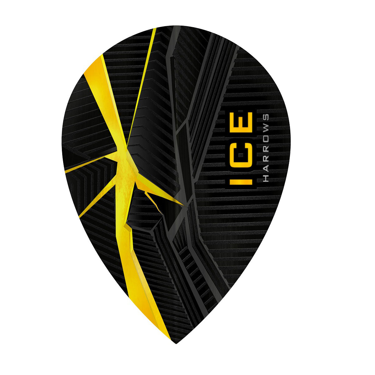 Harrows ICE Recut Pear Dart Flights 25 Sets main product image showing the flight design and product contents