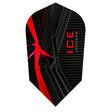 ICE Recut Red Slim Dart Flights by Harrows main image on a white background.