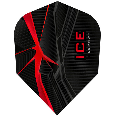 ICE Recut Red Standard Dart Flights by Harrows main product image on a white background.