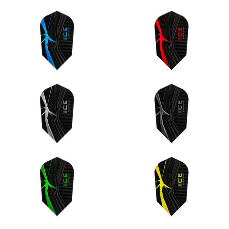Harrows ICE Recut Slim Dart Flights 25 Sets main product image showing the flight design and product contents