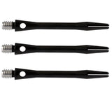 Harrows Keramic Black Dart Stems Shafts Black main product image showing the stems, packaging, and included contents