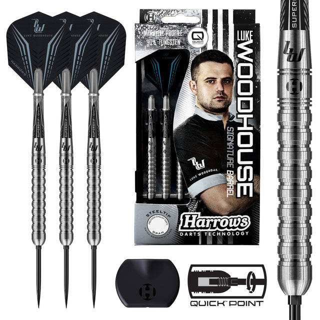 Harrows Luke Woodhouse Series 1 90% Tungsten QP Steel Tip Darts