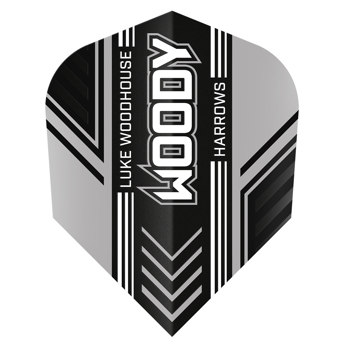 Luke Woodhouse Standard No6 Prime Dart Flights by Harrows main product image on a white background.