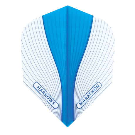 Harrows Marathon Aura No6 Dart Flights main product image showing the flight design and product contents