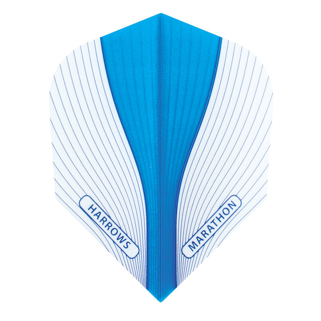 Harrows Marathon Aura No6 Dart Flights main product image showing the flight design and product contents