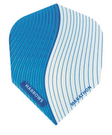 Harrows Marathon Blue and White Stripes Dart Flights main image on a white background.