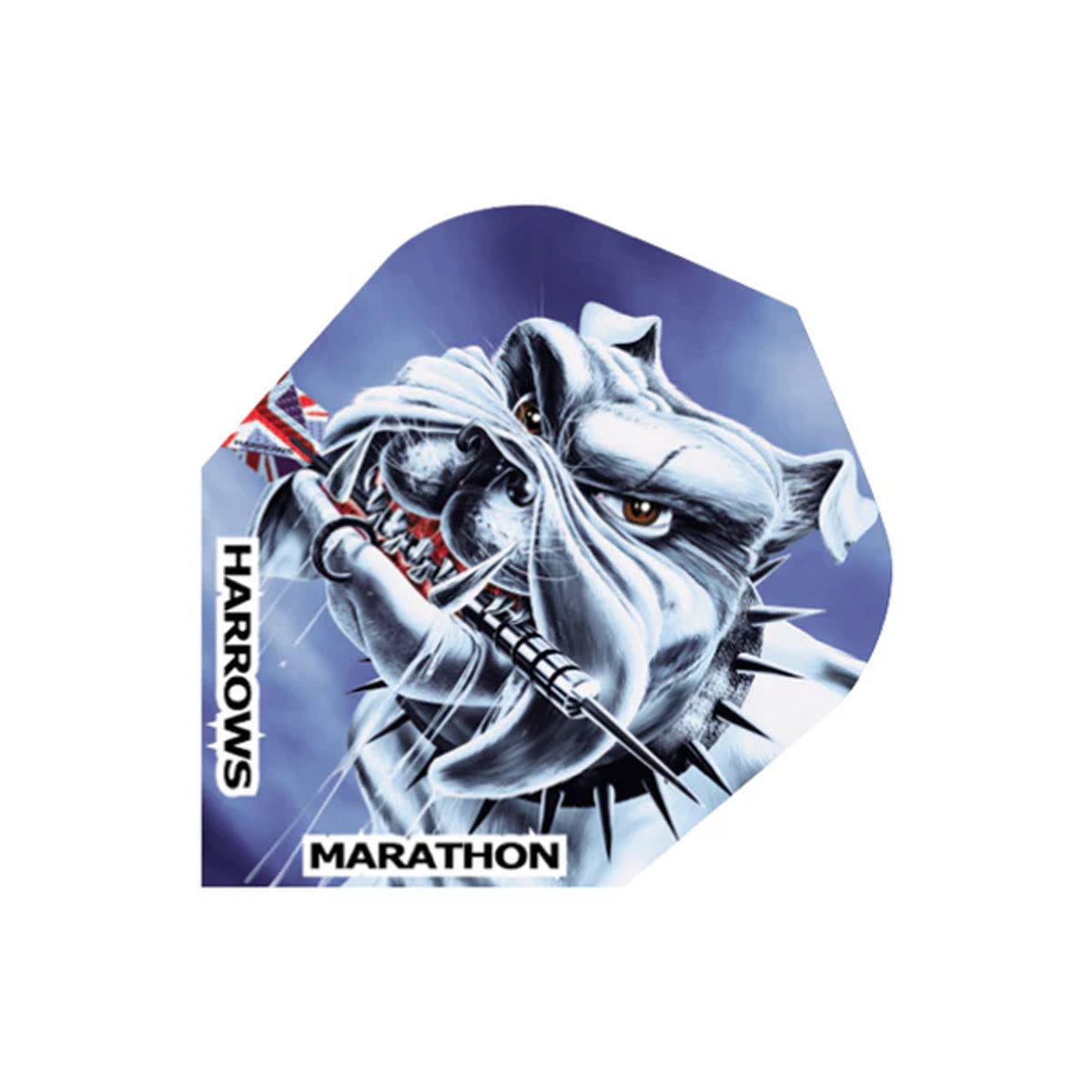 Harrows Marathon Blue Pit Bull Dart Flights main image on a white background.