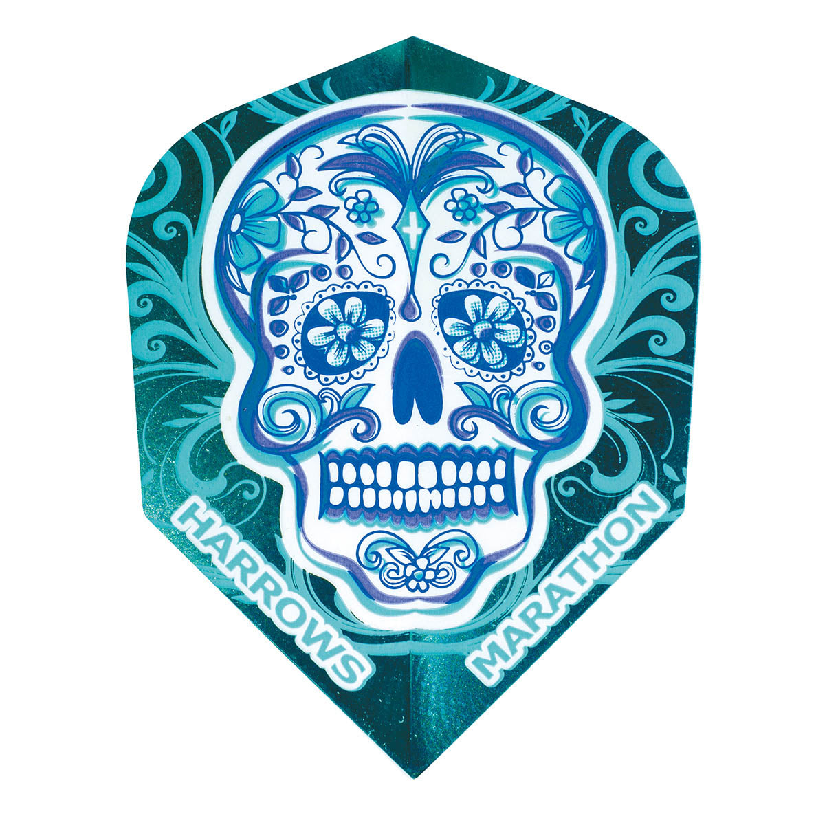 Marathon Candy Skull No6 Dart Flights by Harrows main product image on a white background.
