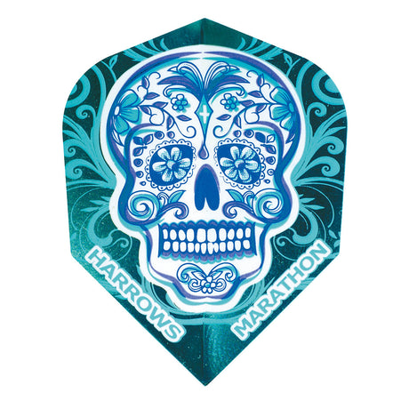 Marathon Candy Skull No6 Dart Flights by Harrows main product image on a white background.