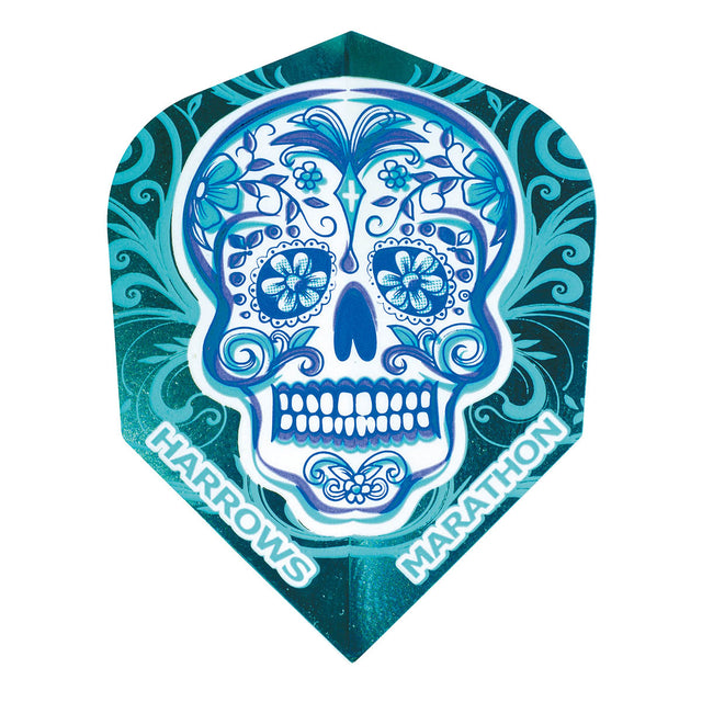 Marathon Candy Skull No6 Dart Flights by Harrows main product image on a white background.