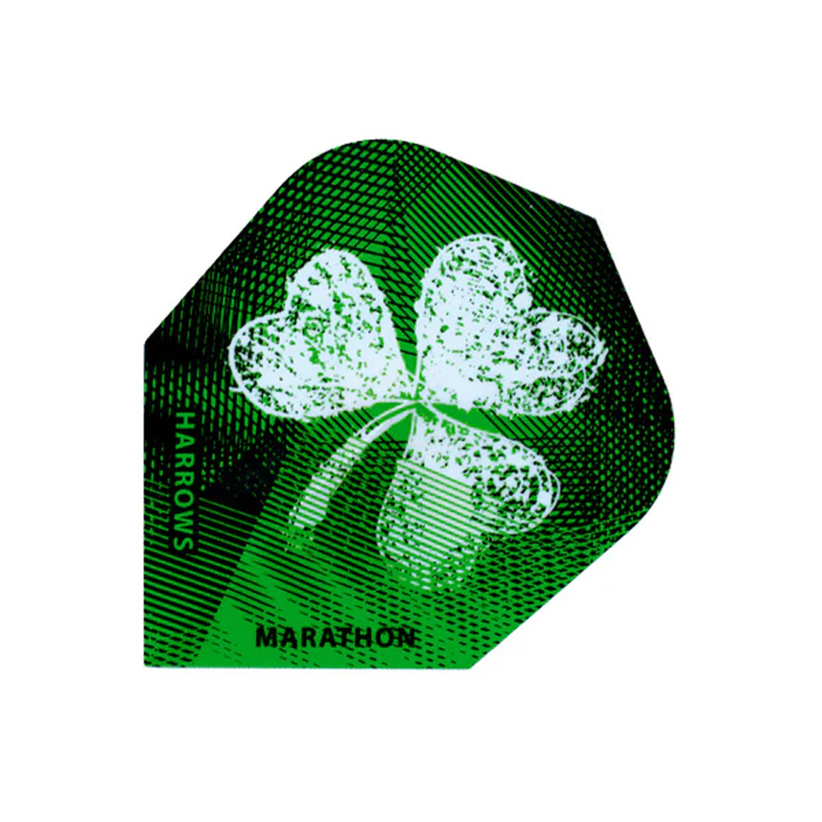 Harrows Marathon Shamrock on Green Dart Flights main image on a white background.