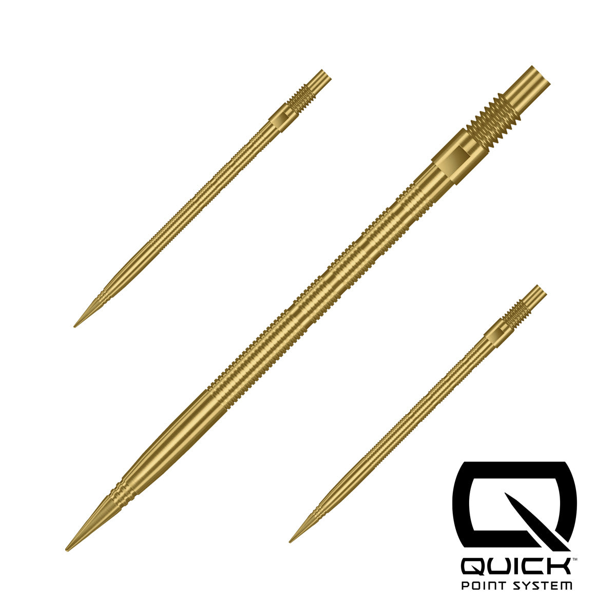 Harrows Micro Grip Quick Points Gold main product image showing the Quick Points