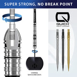 Harrows Micro Grip Quick Points Silver image demonstrating the Quick Point system and compatibility