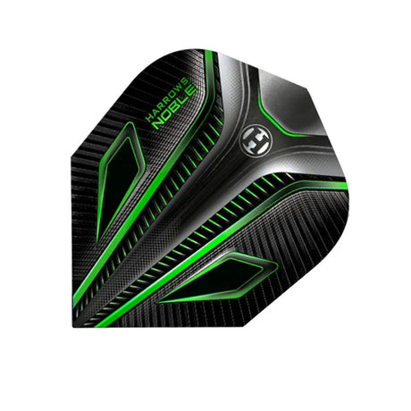 Harrows Noble Green Standard Dart Flights main image on a white background.