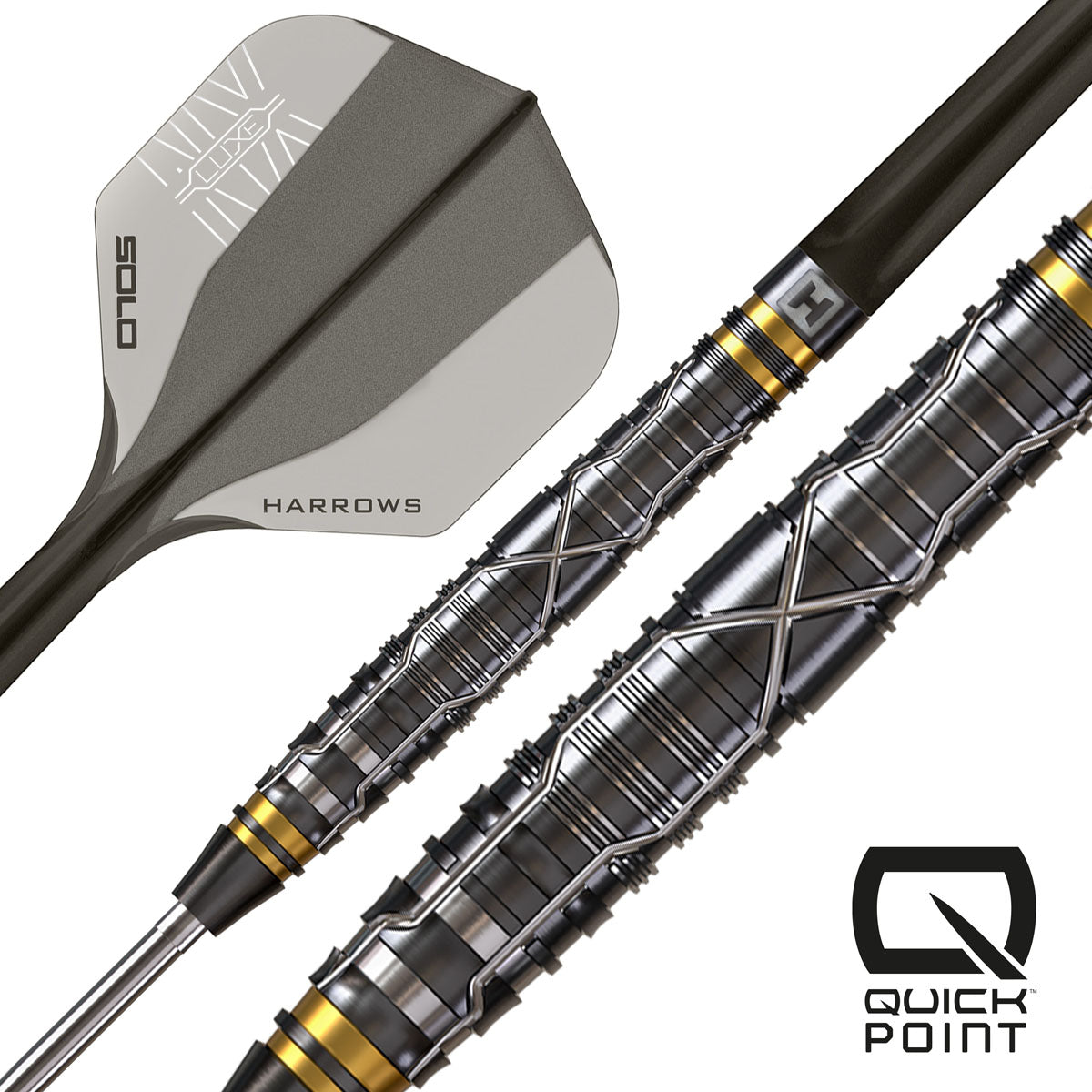 Harrows NX Luxe Tapered Quick Point 90% Tungsten Steel Tip Darts