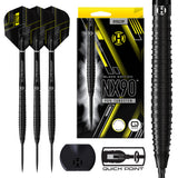 Black darts with packaging and components on a white background. Available in 21 Gram, 22 Gram, 23 Gram, 24 Gram, 25 Gram, 26 Gram