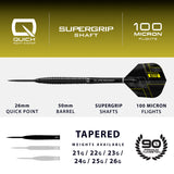 Dart with specifications on a white background.  Available in 21 Gram, 22 Gram, 23 Gram, 24 Gram, 25 Gram, 26 Gram